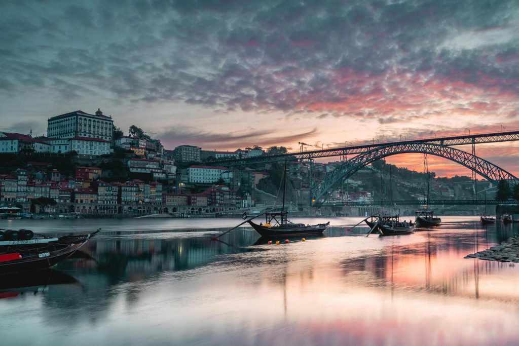 Por do sol no porto - douro